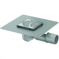 ACO MG padlóösszefolyó DN 40/50 105 mm-es kerettel, vízszintes kivezetéssel 76 mm magas