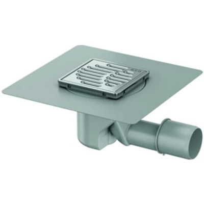ACO MG padlóösszefolyó DN 40/50 105 mm-es kerettel, vízszintes kivezetéssel 96 mm magas